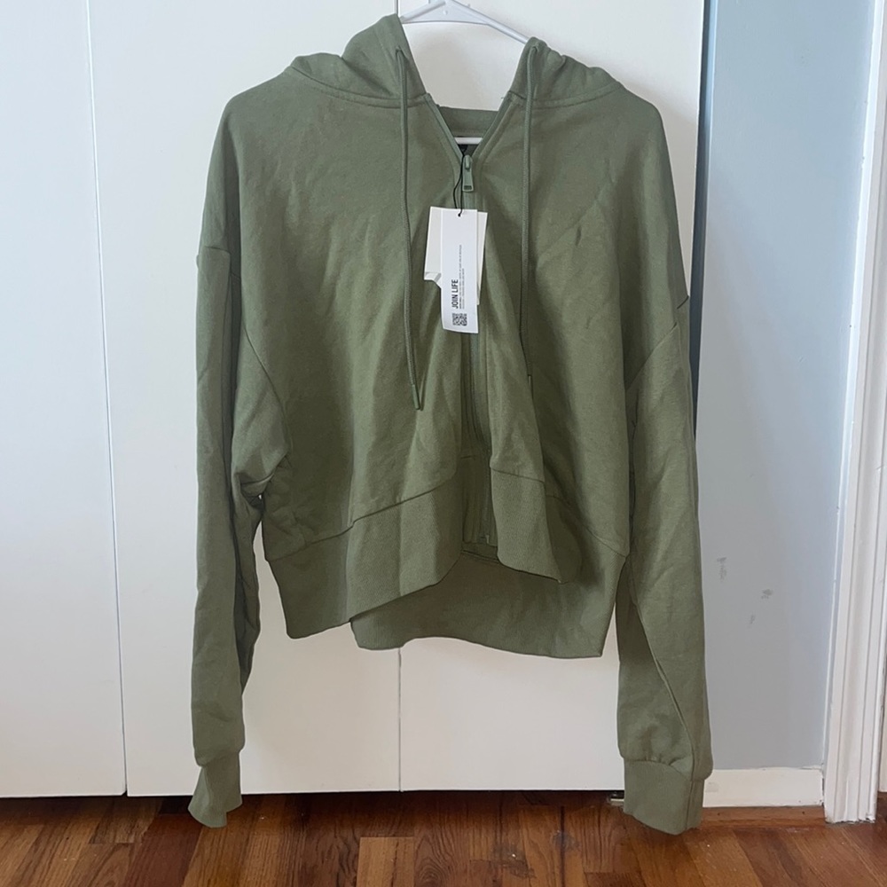 Green Zip Up sweater